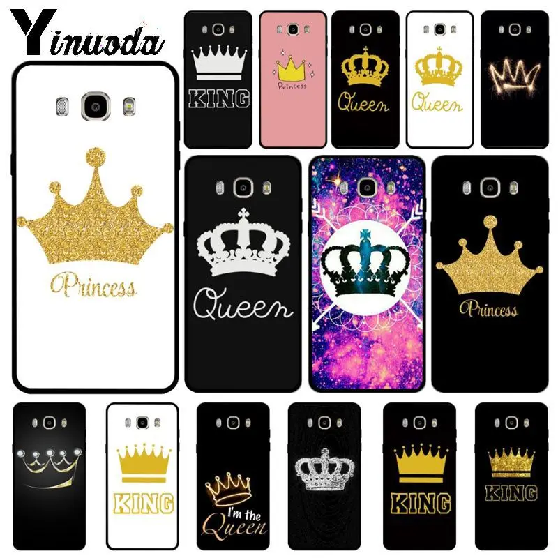Yinuoda King queen красочные милые аксессуары для телефонов Чехол samsung Galaxy j6plus j7 prime j8 j2