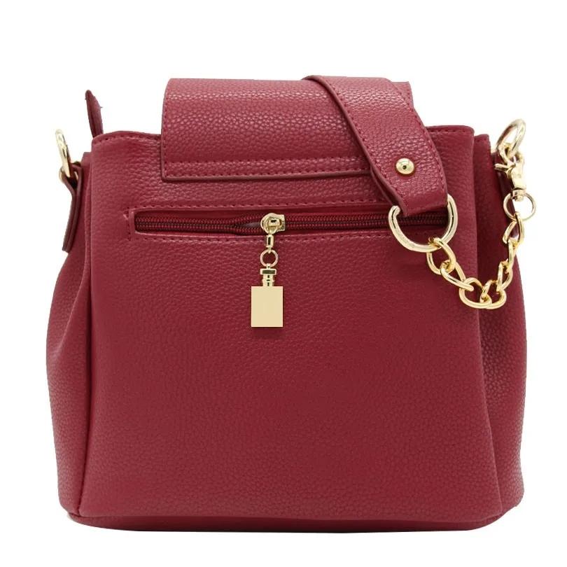 2019 New Fashion Women Luxury Bucket Bags Handbags Design Famous Brand Chain Lock Messenger Bag Black Crossbody ZH88-C | Багаж и сумки