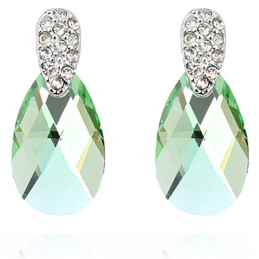 SHDEDE Crystal от Swarovski модный каплевидный Висячие серьги для женщин ювелирные аксессуары женский подарок-5814