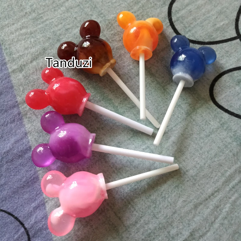 Tanduzi 10 шт. смолы Моделирование еда леденец 3D Kawaii Микки Конфеты Смолы выпуклый