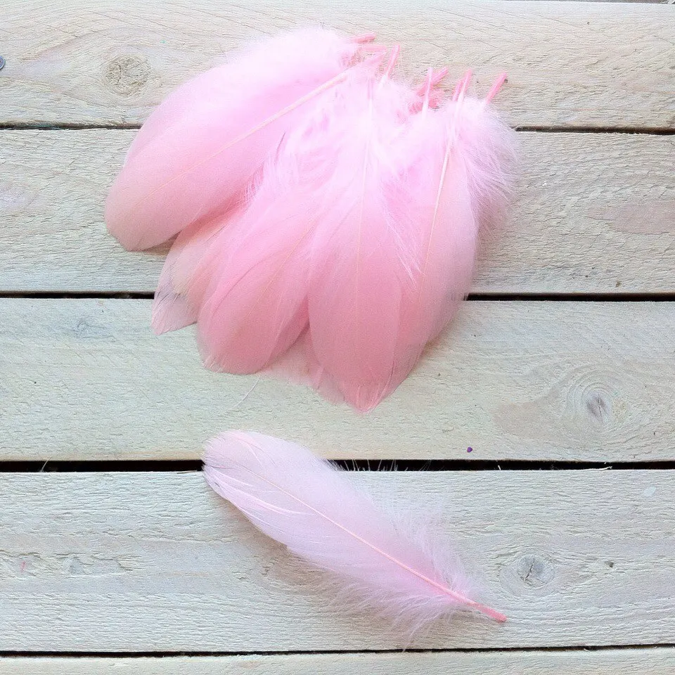 Новинка! Оптовая продажа натуральный цвет гусиного пера 20 шт. 5 7 дюймов/13 18 см