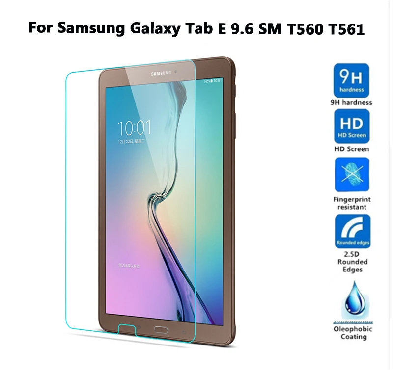 For T550 T551 T555 Screen Protector For Samsung Galaxy Tab E 9.6 SM T560 T561 SM-T560 9.6" Tablet Protective Film Premium bag case cover - Цвет: For T550 T551 T555