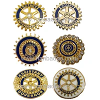 customized rotary international lapel pins custom inner wheel badges brass hard enamel emblems