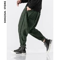 mrgb men plaid joogers pants oversize 2021 mens casual japanese streetwear harem pants male vintage sweatpants trouser 5xl