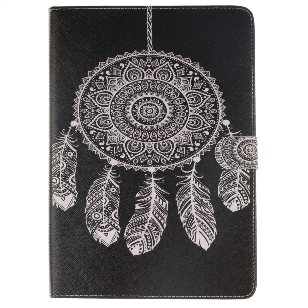 Черный чехол из искусственной кожи с рисунком колокольчика подставкой для iPad Air