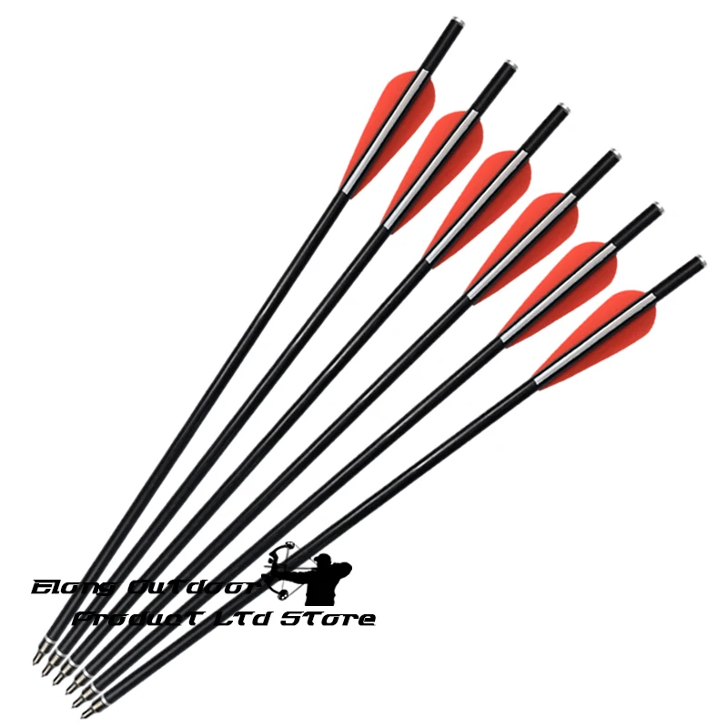 

8*6mm fiberglass arrow 8031 Crossbow Bolts with 3" TPU Vane Flat Nock shoot beast archery bow outdoor free shipping