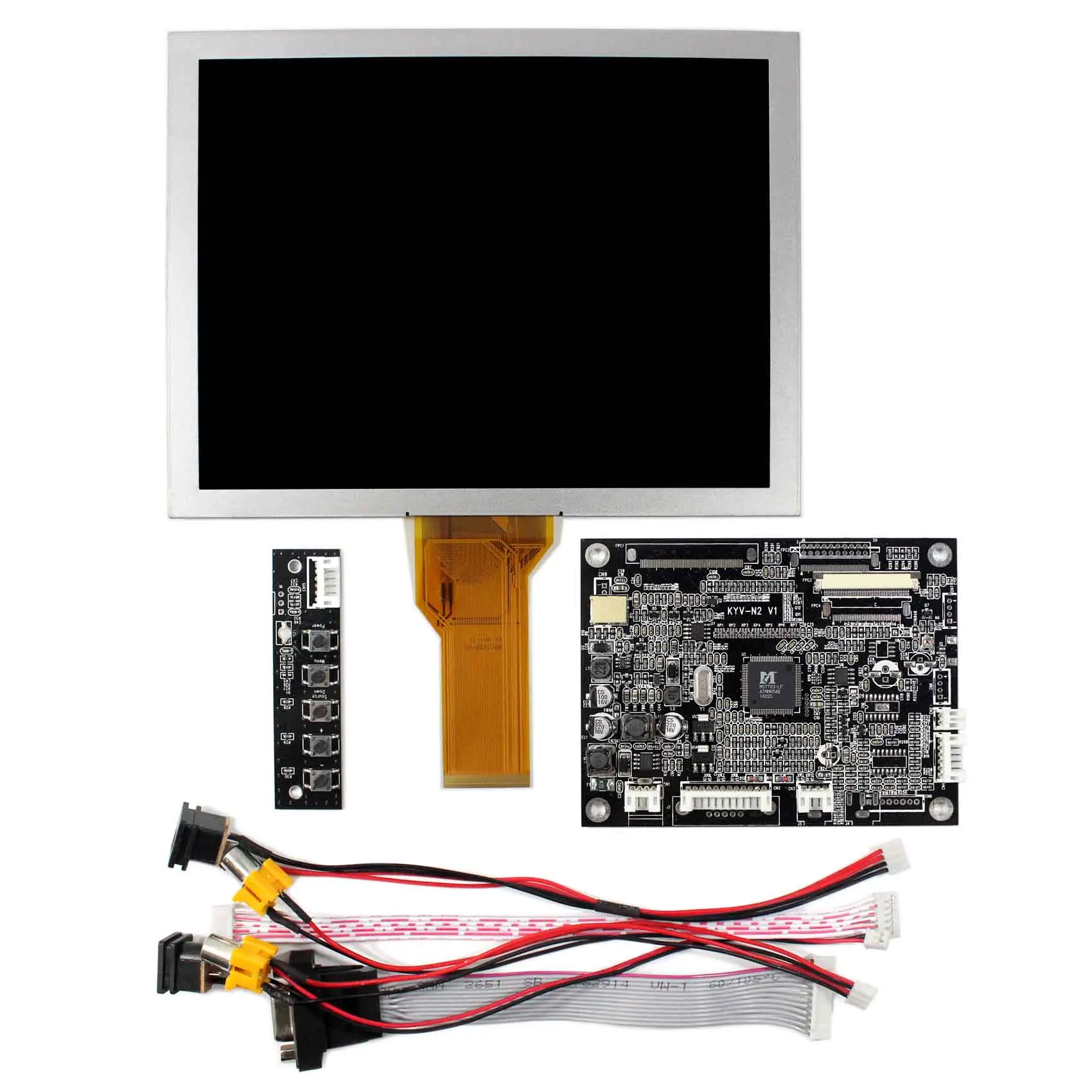 VGA 2AV реверсивная плата ЖК-контроллера с 8-дюймовым зеркальным ЖК-экраном 800x600 |