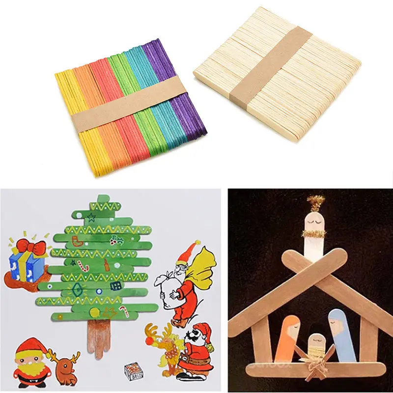 Деревянные палочки для мороженого/леденцов 50 шт.|educational materials|kids educationalmaterial child |