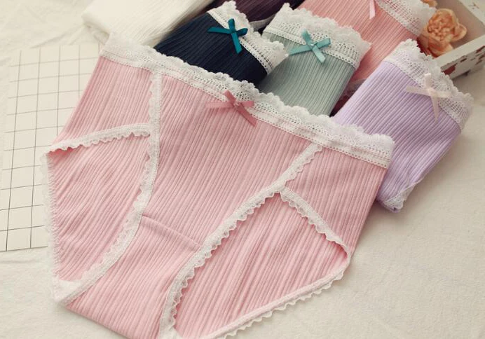 100% реальные фотографии M L XL эластичные однотонные хлопковые Симпатичные Трусики