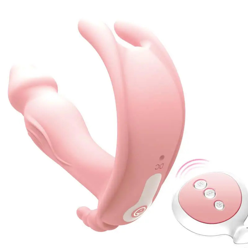 Носимый фаллоимитатор бабочка вибратор для женщин G Spot Стимулятор клитора