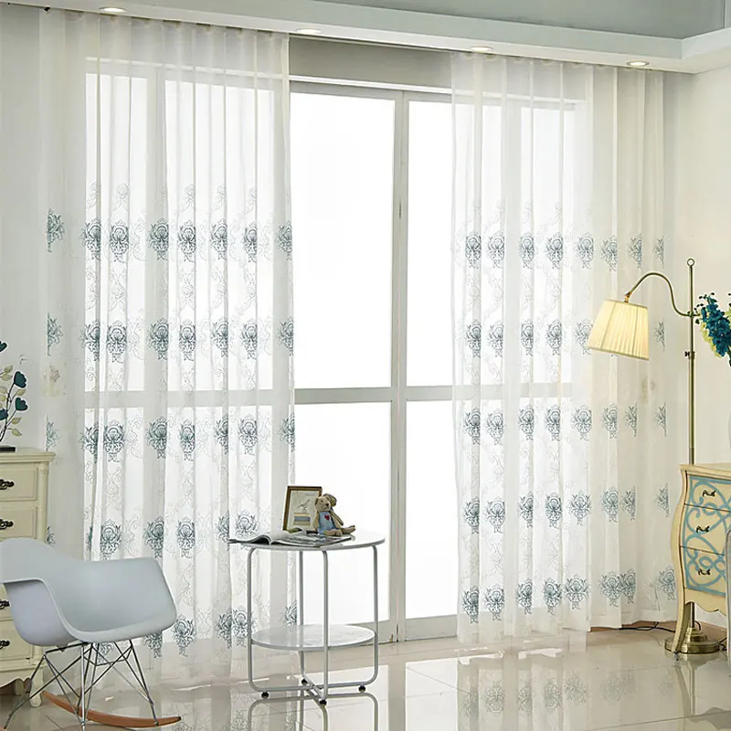 Европейский хлопковый вышитый фон для гостиной столовой спальни|embroidery curtain|curtains
