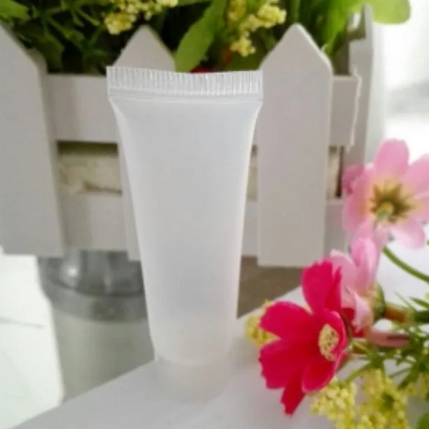 

10ml Plastic hose tube cosmetic PE Empty soft tube push in type butter hose emulsion bottle free shipping