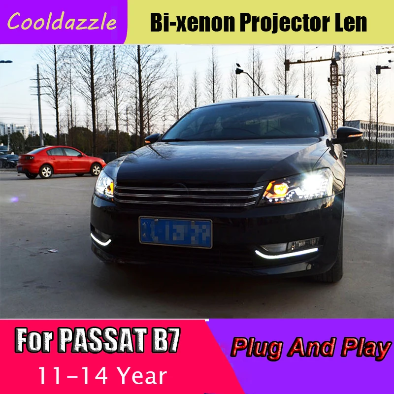 Тюнинг автомобилей чехол для Volkswagen Passat B7 светодиодный налобный фонарь
