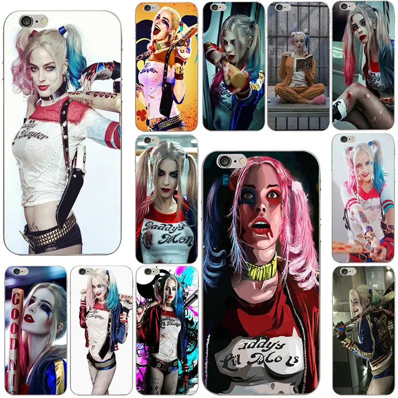 Модный костюм Харли Квинн мягкие силиконовые чехлы для мобильных телефонов из