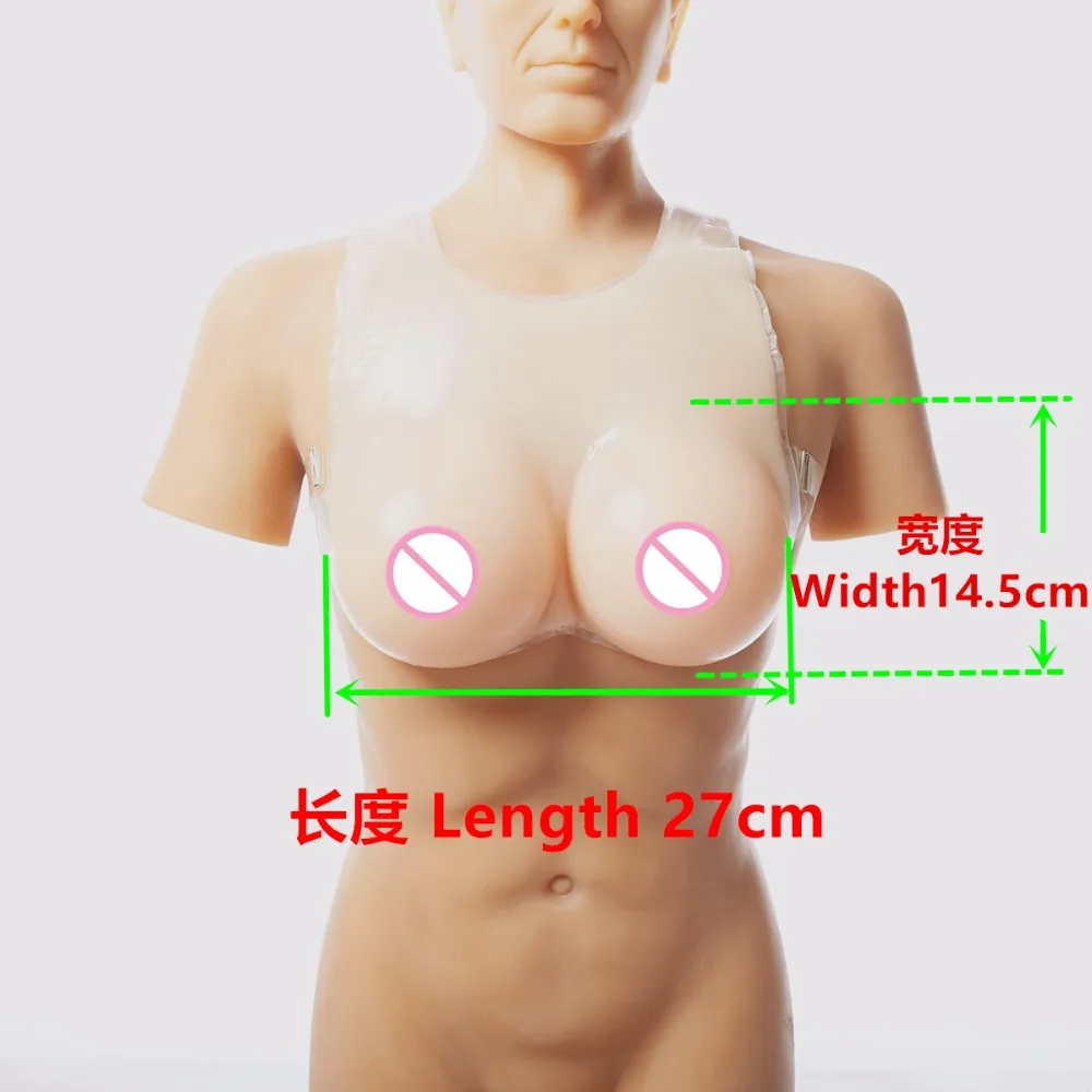 

DD cup 1200g Artificial Full Silicone Breast Form Transgender False Straps Transvestite Drag Queen For Crossdressers Shemale