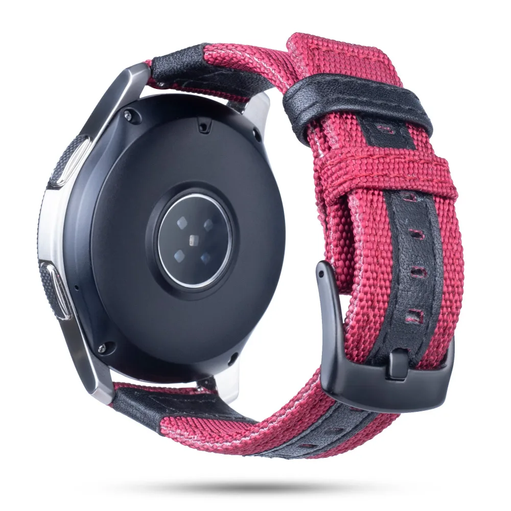 Ремешок нейлоновый для Samsung Gear Sport S2/S3 Galaxy Watch 42 мм 46 брезентовый браслет Jeep Huami Amazfit