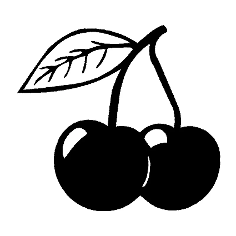 

13.9cm*12.7cm Wild Cherry Fashion Car Styling Car Accessories Stickers Decals Black/Silver S3-5335