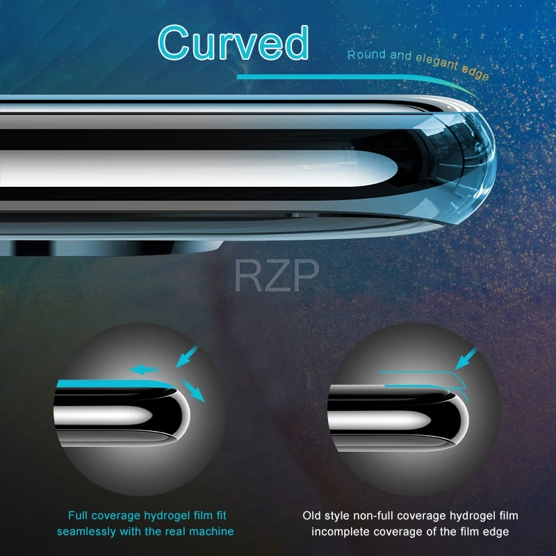 RZP 2 шт. 12D изогнутая полная Защита экрана для Huawei P20 P30 Pro lite 3D мягкая пленка из ТПУ