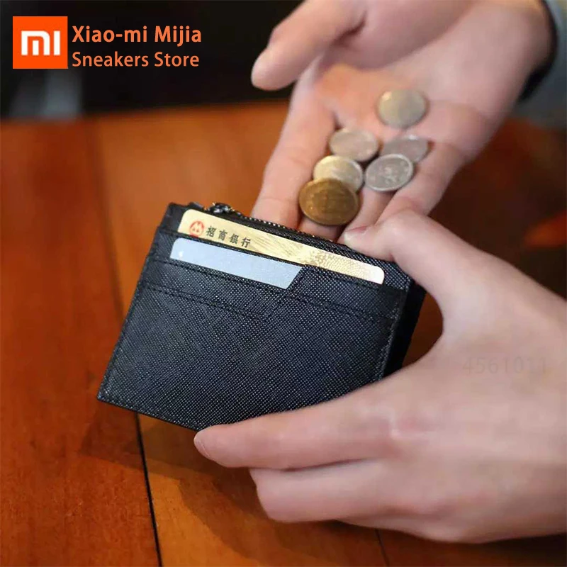 Мужской кошелек Xiaomi Mijia 90 первый слой Воловья кожа устойчивый к царапинам