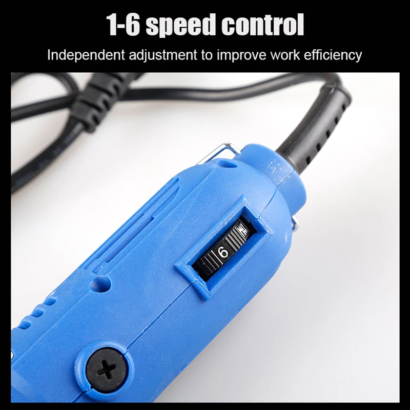 Электрическая мини дрель гравер с переменной скоростью вращения гибким валом 211