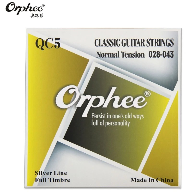 

Orphee QC5 028-043 Classical Guitar Strings nylon silver jacketed wire Vacuum Packaging guitar parts