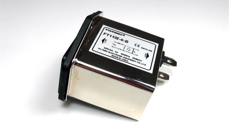 Фильтр источника питания переменного тока с переключателем и предохранитель 6 А