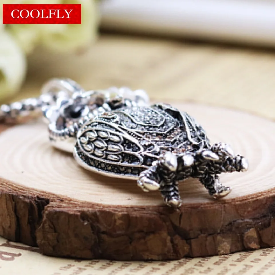 Big Owl Pendant Link Chain Necklaces Small Bead Trendy Style 925 Sterling Silver Glam Jewelry For Women Vintage Gift Bijoux | Украшения и