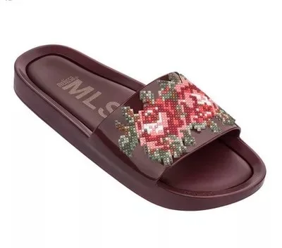Melissa Beach Slide/Новинка 2019 года Женские сандалии на плоской подошве Обувь для женщин
