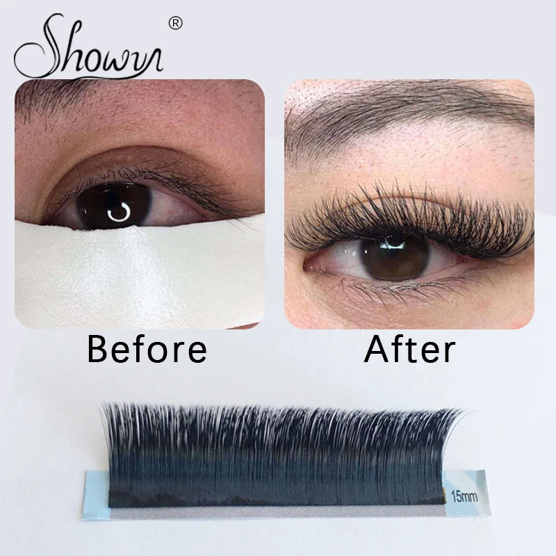 Easy Self-Making Fans Natural False Eyelashes Individual Mink Eyelash Extensions Volume Korea Lashes Siberian Top | Красота и