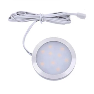 Освещение под шкафом LED Шайба свет кухня круглый 12V столешница LED шкаф витрина ящик шкаф Внутреннее освещение