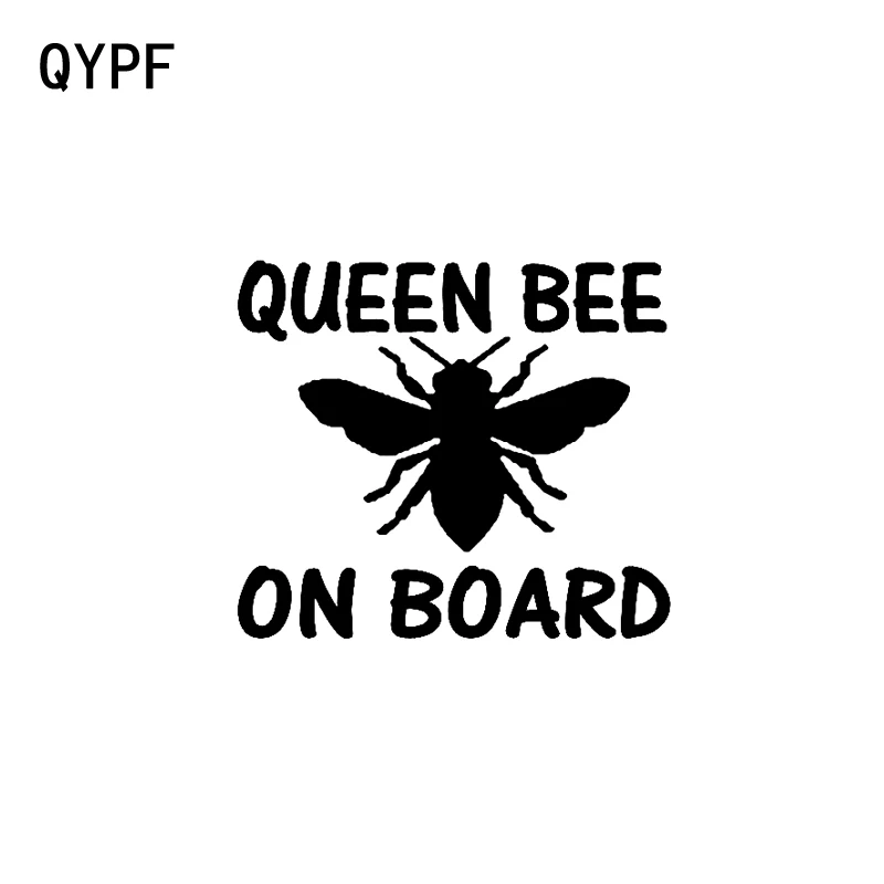 QYPF 15 2 см * 13 королева пчела на доске Виниловая наклейка для автомобиля мотоцикла