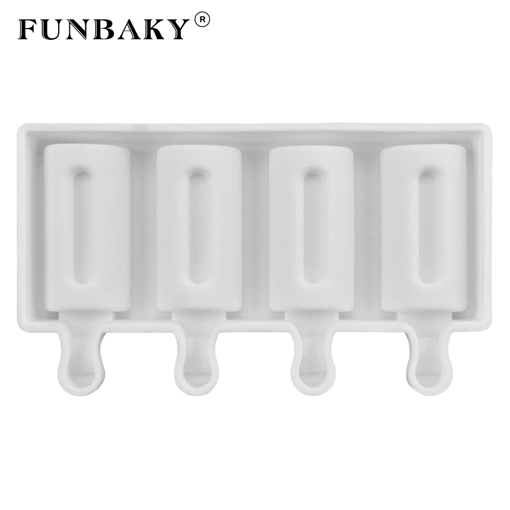 FUNBAKY 4 полостная силиконовая форма для мороженого Форма фруктового льда с