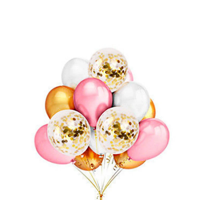 12inch Latex Confetti Balloons Happy Birthday Flags Adult Children's Party Decoration | Дом и сад