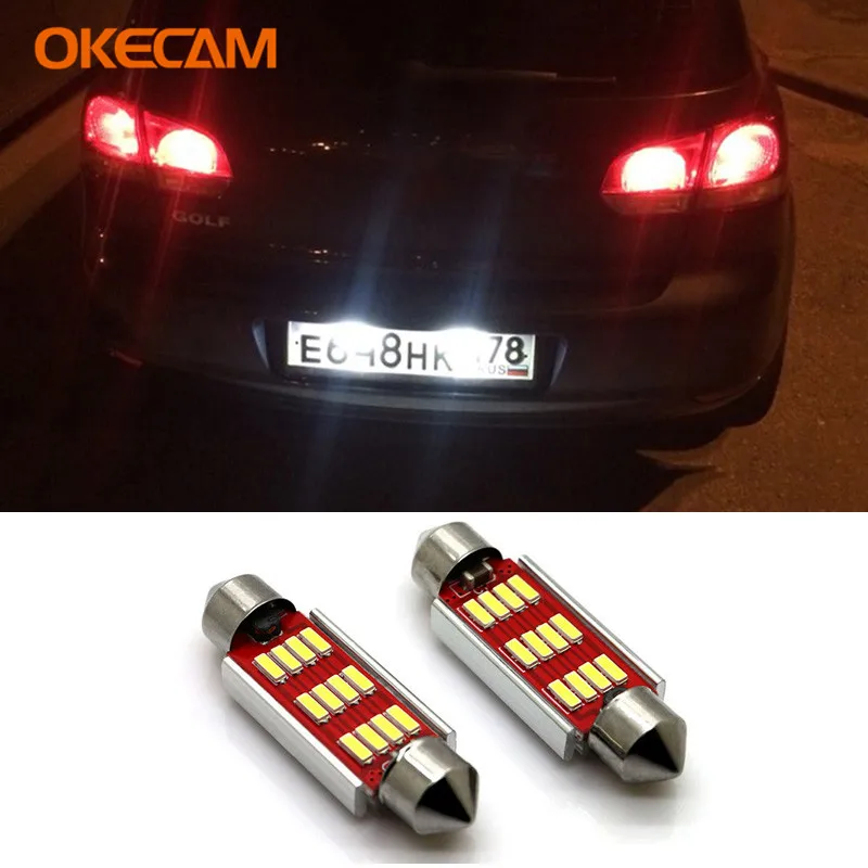 Лампа CANBUS 36 мм для номерного знака Volkswagen VW Beetle Golf GTI Tiguan Touareg Jetta Rabbit 2 шт.|Сигнальная