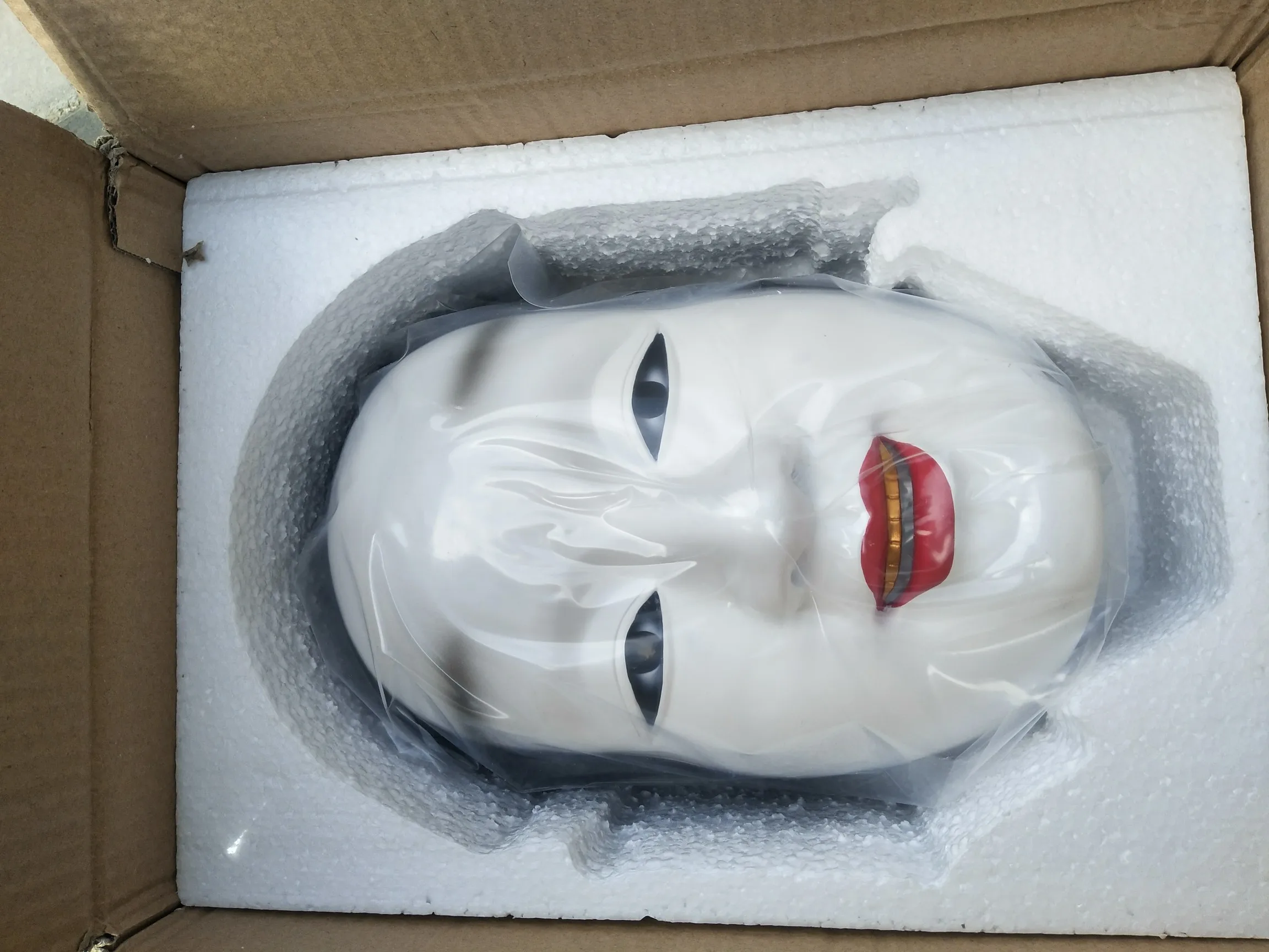 Полное лицо японский Noh Shite танец драма белая маска Koomote Косплей демона маска маскарад Кабуки вечерние карнавальные высокое качество