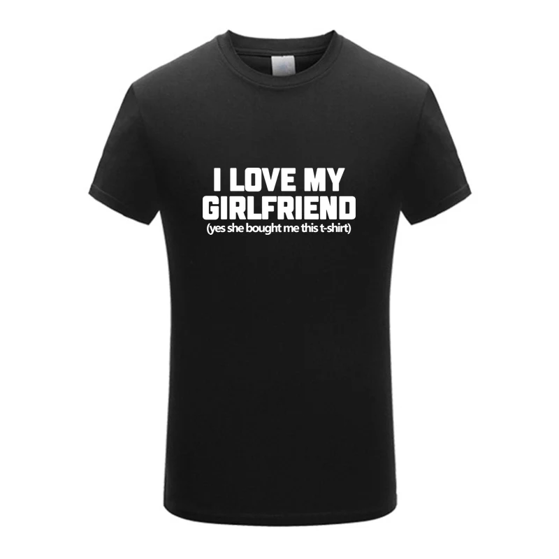 La maxpa I Love My Girlfriend Футболки Для мужчин Творческий Дизайн летние футболки