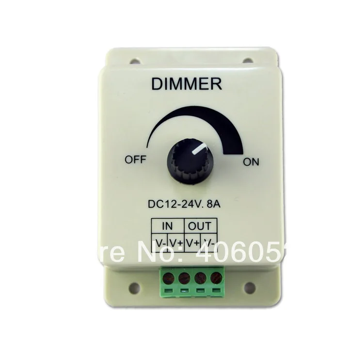 

10pcs/lot Led Dimmer 12V 8A 96W Adjustable Brightness Controller