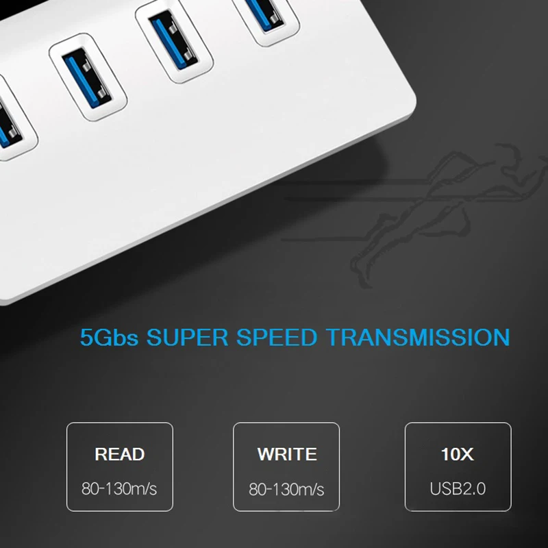 USB разветвитель из алюминиевого сплава 5 Гбит/с 4 порта|USB-хабы| |