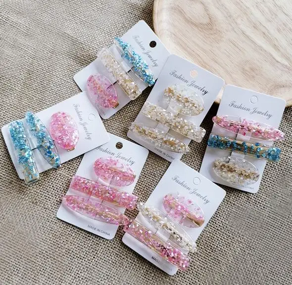 1 комплект корейские прозрачные заколки для волос с уксусной кислотой Женские