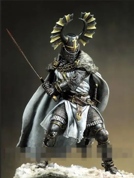 

1/18 90mm Teutonic ancient warrior Knight high 90mm toy Resin Model Miniature Kit unassembly Unpainted