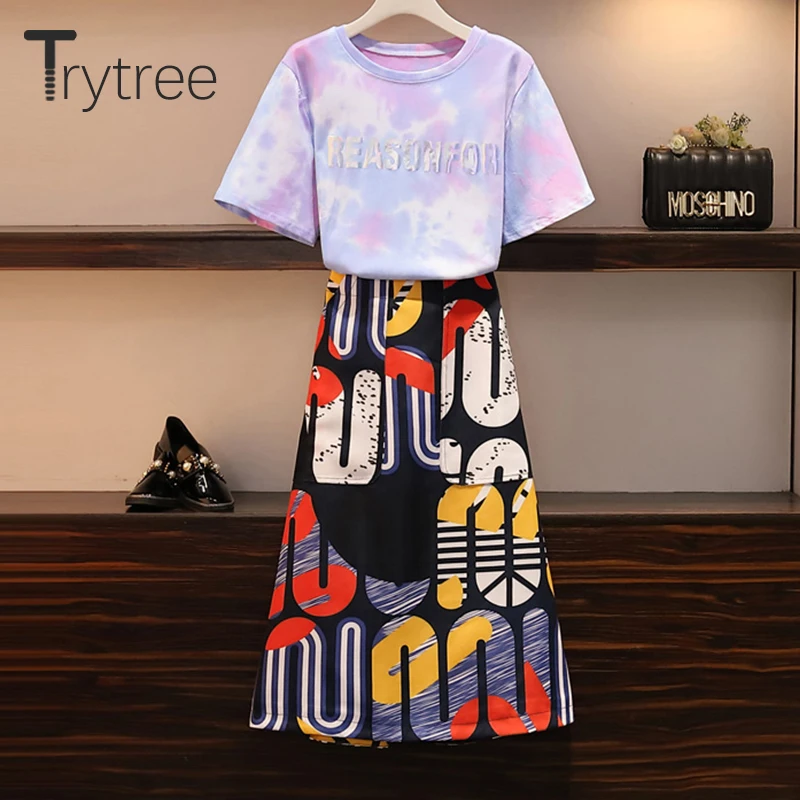 Летний женский комплект из двух предметов Trytree 2020 модный Камуфляжный топ +