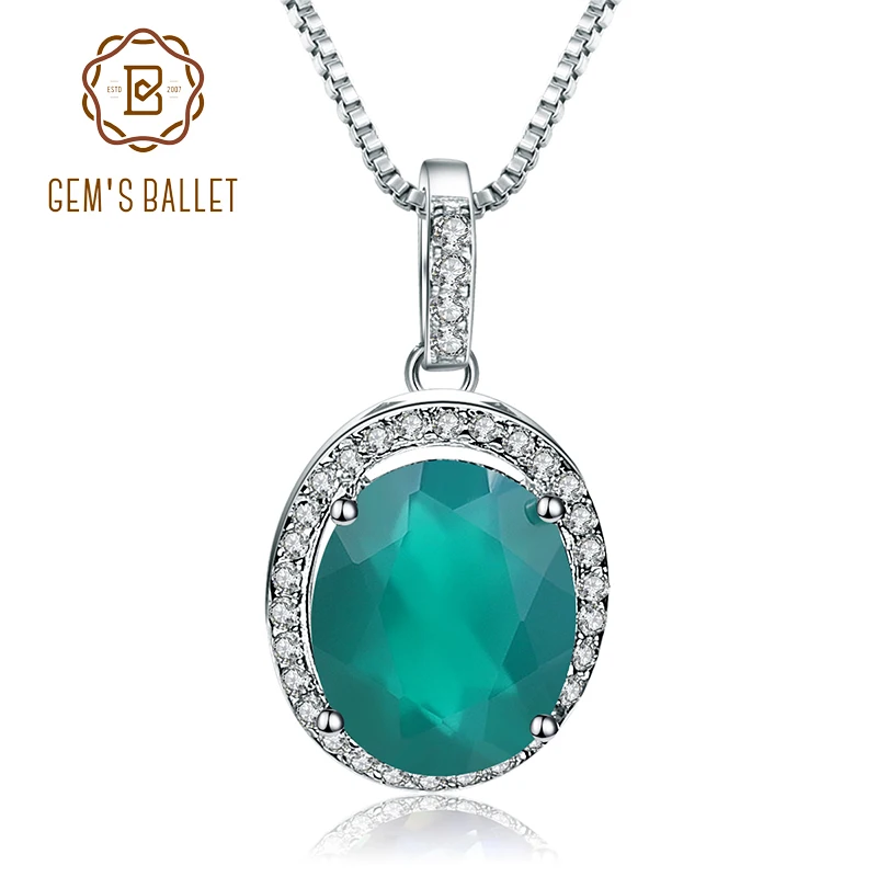 Женский Классический балет GEM'S Овальный натуральный зеленый агат камень