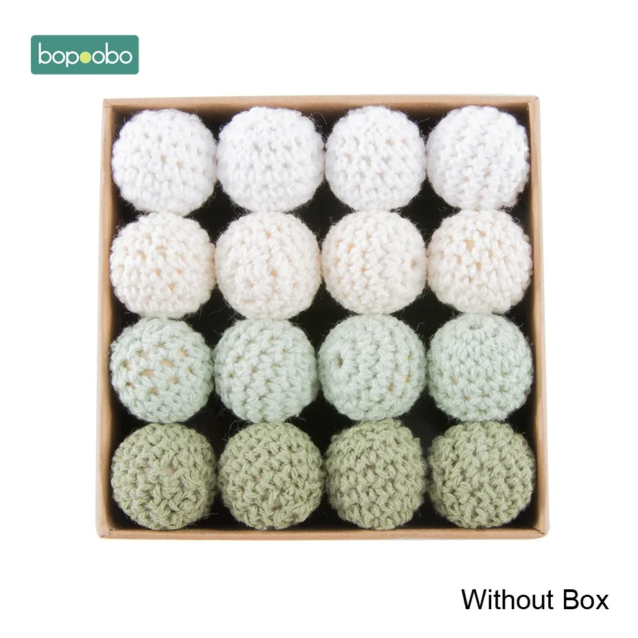 ArmyGreen Series Bopoobo, 50 шт., 20 мм, натуральные деревянные бусины для вязания крючком, украшение внутри, деревянные бусины для прорезывания зубов, деревянные игрушки, бусины для прорезывания зубов - Цвет: ArmyGreen Series