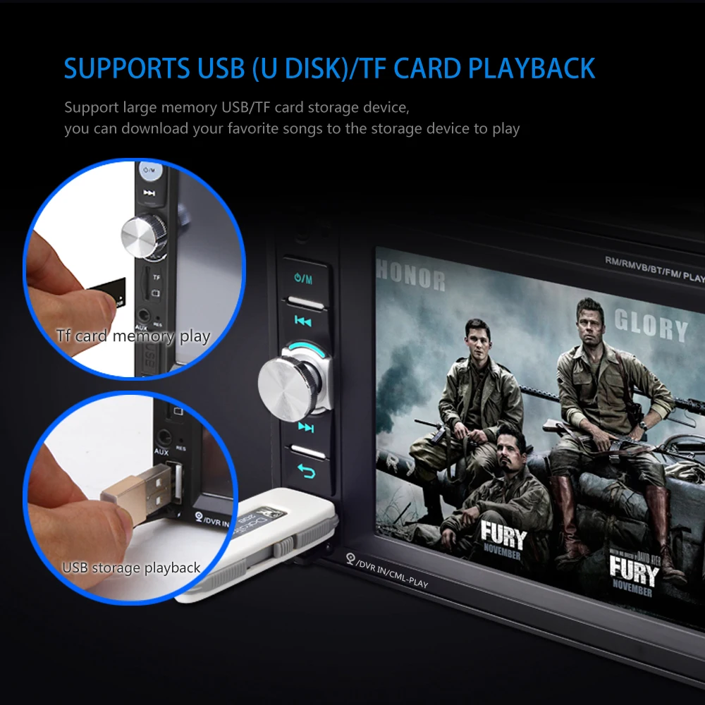 Автомагнитола Camecho 2Din стерео радио 6 2 &quotBluetooth Сенсорный экран с USB MP5 Android телефон