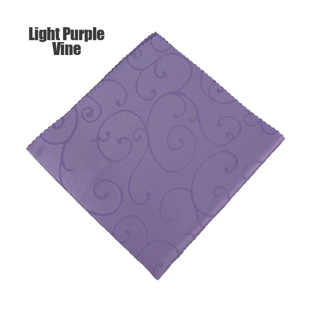 Light Purpel Vive Горячая распродажа 50 шт./партия белая скатерть для свадебной вечеринки, салфетка для ресторана, отеля, банкета, декоративный жаккардовый Золотой салфетка разных цветов - Цвет: Light Purpel Vive