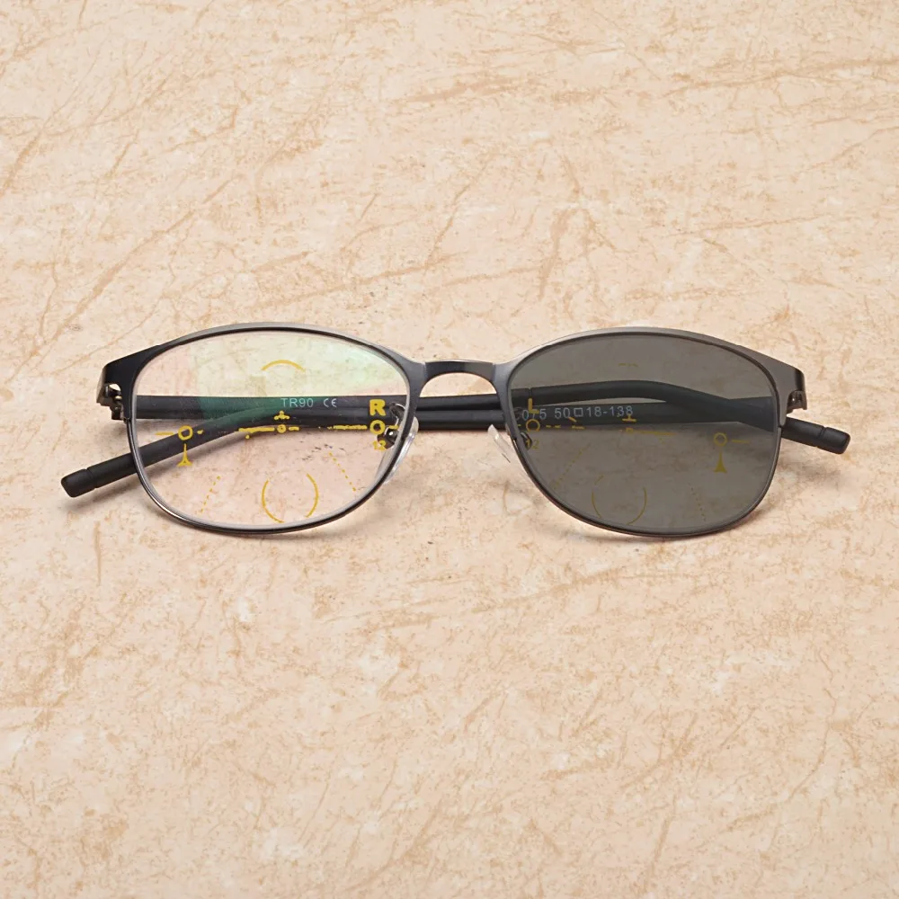 Переходные фотохромные прогрессивные очки для чтения с несколькими фокусами