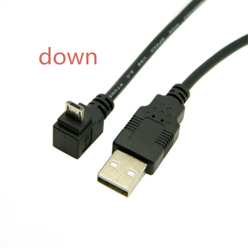 Вверх и вниз влево вправо Угловой 90 градусов USB Micro папа к данных зарядный кабель 25