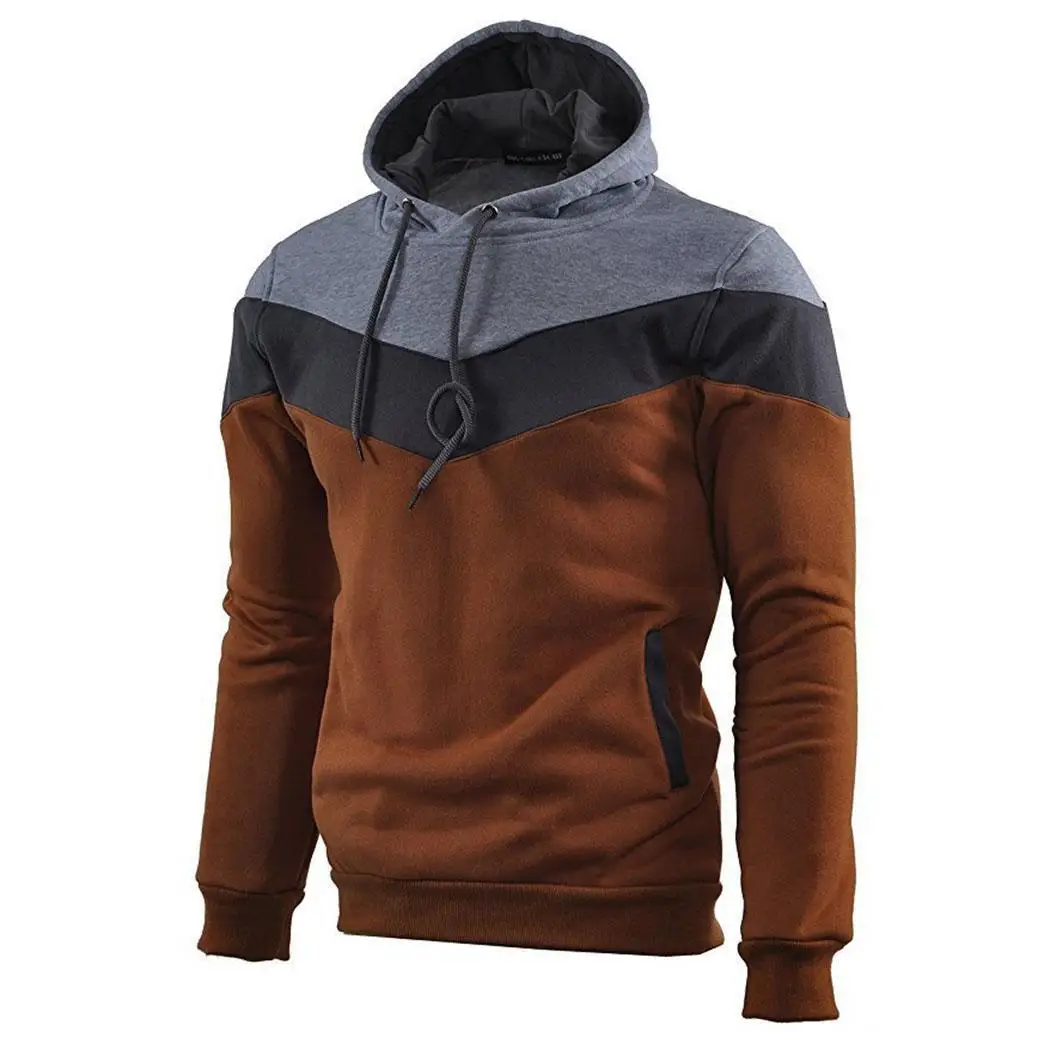 01 Autumn Casual Men's Skateboarding Hoodies Multicolor Splice Pullovers Sport Hoodie Man Gym Fitness Casual Long Sleeve Coat - Цвет: 01