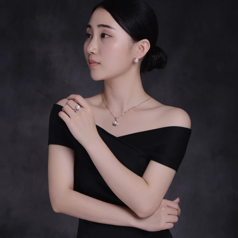 Горячая Распродажа тонкие серебряные жемчужины искусственные включая ожерелье