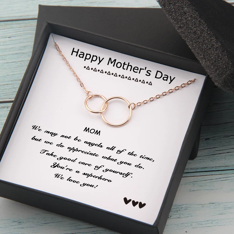 Женское Ожерелье с надписью We Love You Mom 1 шт. ожерелье в подарочной коробке подарок